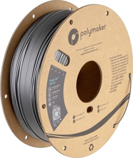 Polymaker PolyLite PETG Filament 1.75 mm 1000 g Sølv PB01012
