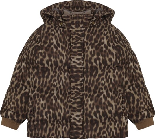 En Fant Polstret Jakke   Qulit   Furu Black m. Leopard   En Fant   9 år (134)   Dunjakke   Brun