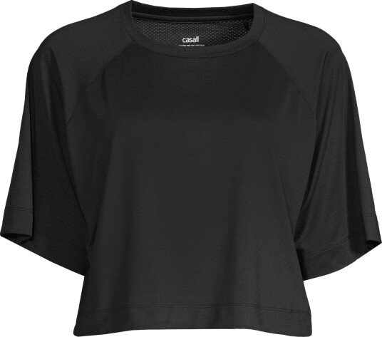 Casall Women's Laser Mesh Crop Tee Black S