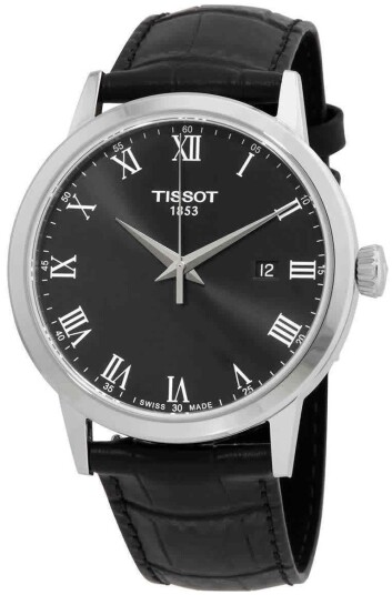 Tissot Herreklokke T129.410.16.053.00 T Classic Sort/Lær Ø42 mm