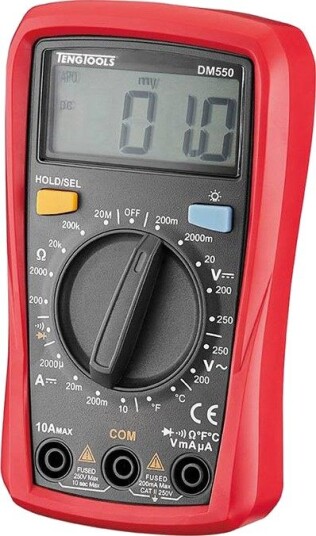 Teng Tools Multimeter DM550 Med LEDer Og Batterier