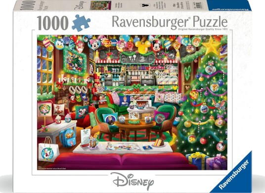 Puslespill 1000 Disney Alle Om Bord Til Jul Ravensburger
