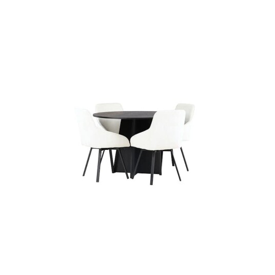 Venture Home Spisegruppe Venture Home Bootcut Ø110 cm med 4 stk Rosie Stoler GR23789