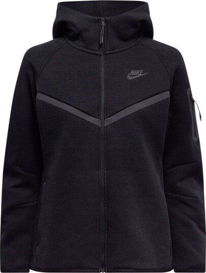 Nike Hettegenser Tech Fleece Fz Windrunner   Svart Kvinner størrelse Large