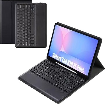 Samsung Galaxy Tab S10 FE+ Etui med Bluetooth-tastatur Svart