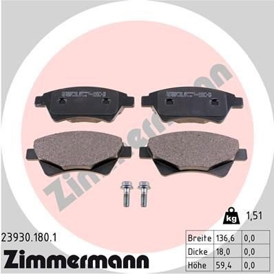Bremseklosser ZIMMERMANN 23930.180.1