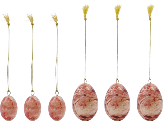 House Doctor Marble Påskeegg Brent Rød 6pk