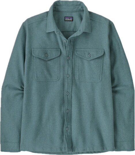 Patagonia Men"s Fjord Flannel Shirt Whole Weave: Blue Sage L
