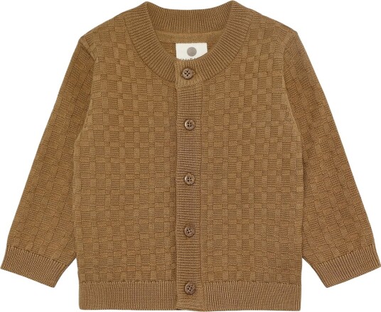 En Fant Knit Cardigan Brown 80