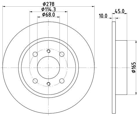 Bremseskive HELLA 8DD 355 110-661