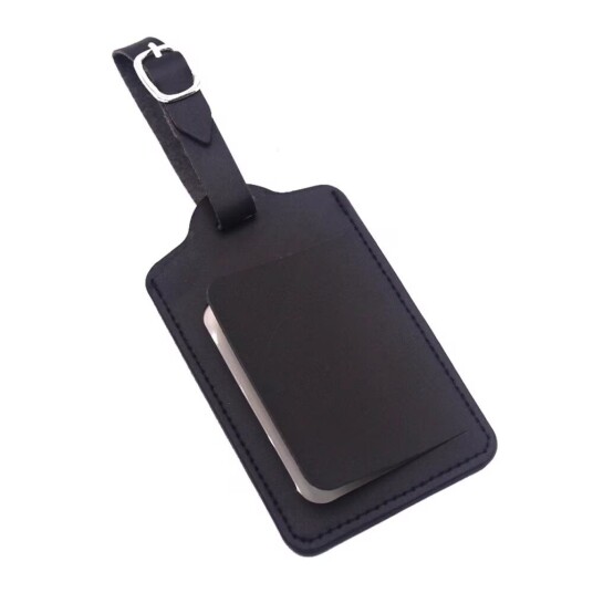 Black Addrids Leather Lær bagasjeadministrasjonsadresse for kofferten