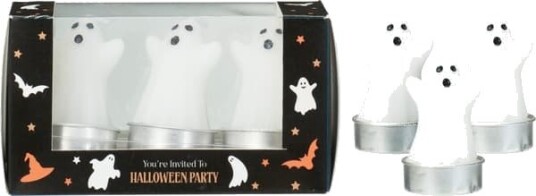Halloween LED-Spøkelsestelys 3 stk