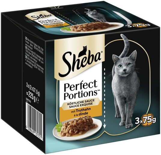 Sheba Perfect Portions 96 X 37.5 G Saus Med Kalkun