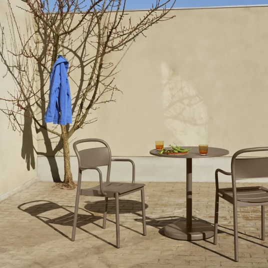 Muuto Linear Steel Bistrobord Ø70 Taupe Muuto Linear Steel Bistrobord Ø70 Taupe
