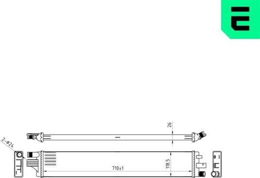 ERA 673134 Radiator motorkjøling ERA 673134 Radiator motorkjøling