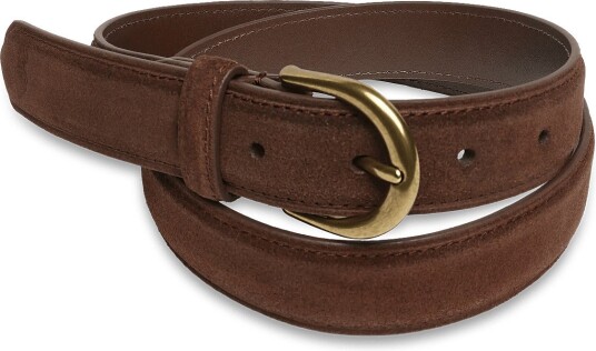 Polo Ralph Lauren Suede-Rd Bckl Bt-Blt-Med - DARK BROWN - 38