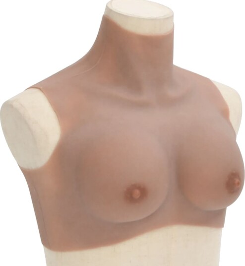 vidaXL Silikonbryst B-cup Lysebrun 4012215