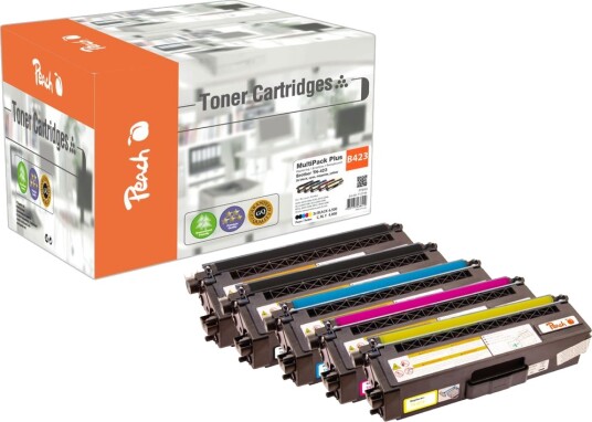 Peach-tonerkassetter som passer Brother TN-423 Lasertoner multipakke Plus, 5-pack