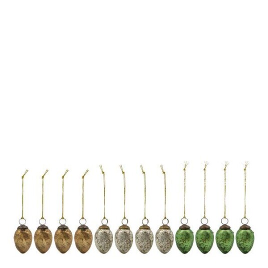 House Doctor   Pack påskedekorasjon i glass 12 stk multi