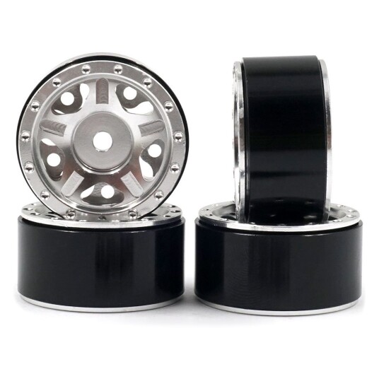 Yeah Racing WL-0143SV ALUMINUM CNC 5 SPOKE BEADLOCK RIM 4 for
