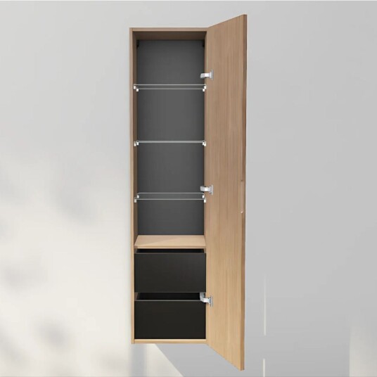 INR Iconic Nordic Rooms Solid 40/40 Høyskap med Skuffer Natural oak / 40cm Høyre Hengslet