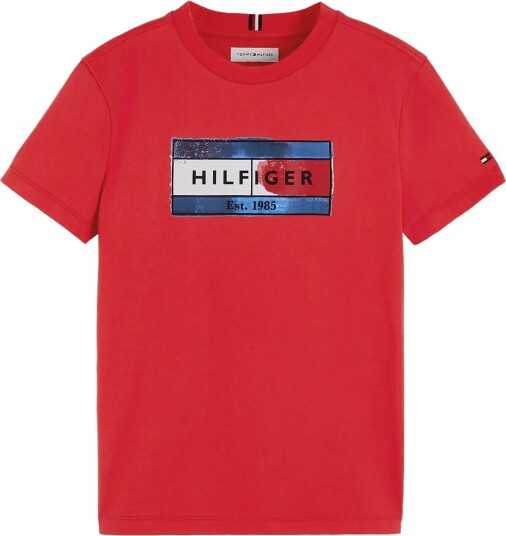 Tommy Hilfiger Hilfiger Flag Graphic Tee   Red   128