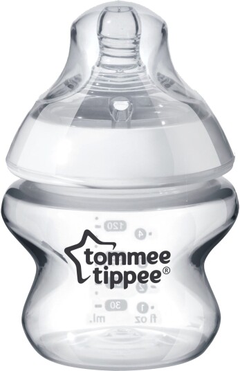 Tommee Tippee Natural Start 150 ml Tåteflaske Hvit med Anti-kolikk og Håndtak Tommee Tippee Natural Start 150 ml Tåteflaske Hvit med Anti-kolikk og Håndtak