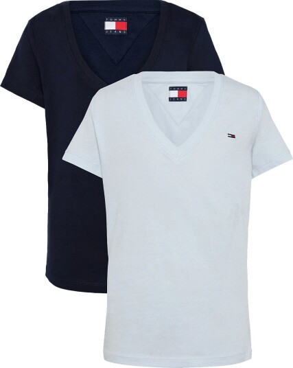 Tommy Jeans Tjw 2Pack V Neck Tee Navy S