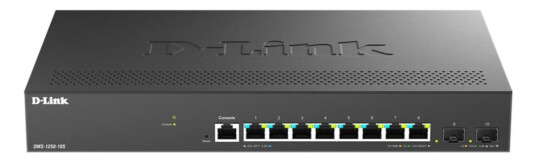 D-Link Dms 1250-10S - Switch - L2+ - Smart - 8 X 2.5Gbase-T + 2 X 10 Gigabit Sfp+ - Stasjonær