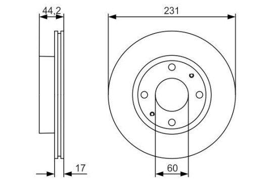 Bremseskive BOSCH 0 986 479 R23 Bremseskive BOSCH 0 986 479 R23