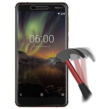 Nokia 6.1 Beskyttelsesglass 9H, 0.3mm Klar