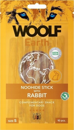 Woolf Earth Noohide Rabbit Stick Hundegodbit 85 G