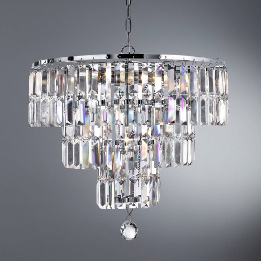 Searchlight Krystall lysekrone Empire dimbar Klar / transparent Stue / spisestue Glass Enhodet pendellampe