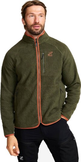 Revolutionrace Herre Overdeler Fleece & midlayers Canyon Full zip Pile Fleece Herre Forest Night/Rusty Orange XS