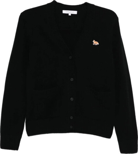 Maison Kitsuné Dame Strikkevarer Svart M, Maison Kitsuné Dame Strikkevarer Svart M,
