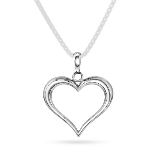 Pan Jewelry, Anheng i 585 hvitt gull hjerte
