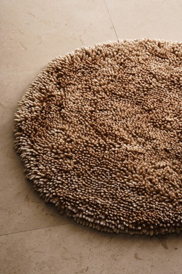 Jotex Rund Badematte ø 80 Cm Beige RAQUEL 21629850280