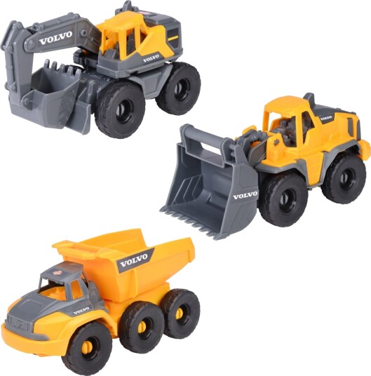 Dickie Toys Volvo Construction Lekebilsett 3-Pakning Dickie Toys Volvo Construction Lekebilsett 3-Pakning