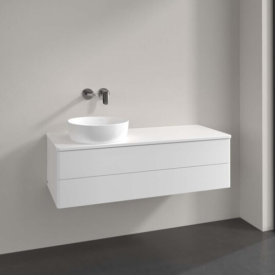 Villeroy & Boch  Antao Servantskap med 2 skuffer 120x50x36 cm u/lys Hvit Matt