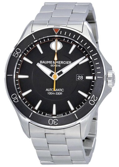 Baume & Mercier Herreklokke M0A10340 Clifton Sort/Stål Ø42 mm