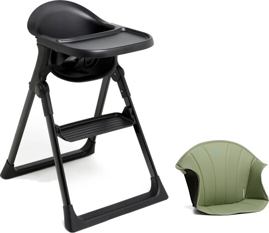 Beemoo CARE Harmony Matstol Inkl. Stolpute, All Black/Green Beemoo CARE Harmony Matstol Inkl. Stolpute, All Black/Green