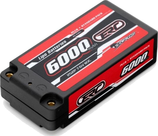 Sunpadow Li-Po batteri 2S 7,6V 6000mAh 110C HV Hard 4mm Shorty Sunpadow Li-Po batteri 2S 7,6V 6000mAh 110C HV Hard 4mm Shorty