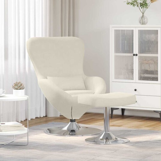Eggstol 2 pcs Krem 63 x 73 x 90 cm Fløyel