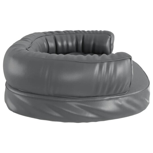 Vidaxl Ergonomisk Hundeseng Skum Grå 75X53 cm Kunstig Skinn