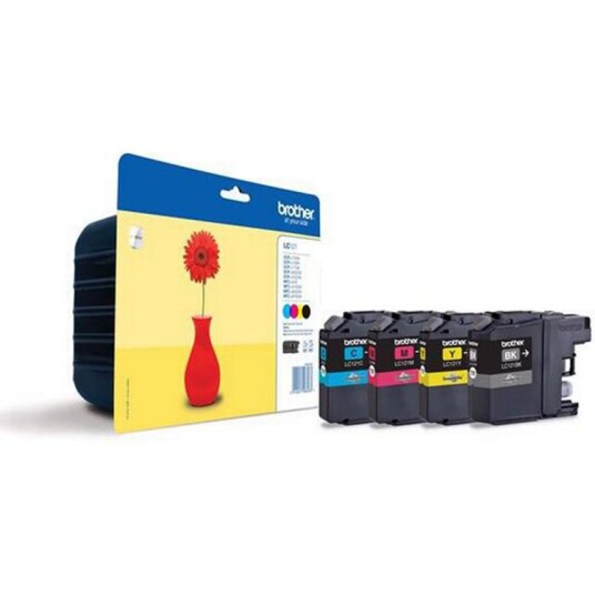 Brother LC121 Combo pack 4 stk blekkpatron - Original - C/M/Y/K 24 ml