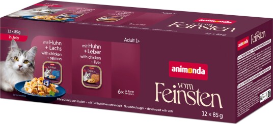 Animonda Vom Feinsten Våtfôr Adult I Gelé Blandet Pakke 2 Varianter 12 X 85 G