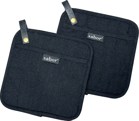 Sabor Home gryteklut 20x20 cm 2 stk svart Sabor Home gryteklut 20x20 cm 2 stk svart