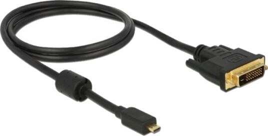 Delock 1 m Micro-HDMI til DVI-D Adapterkabel Gullbelagte Kontakter