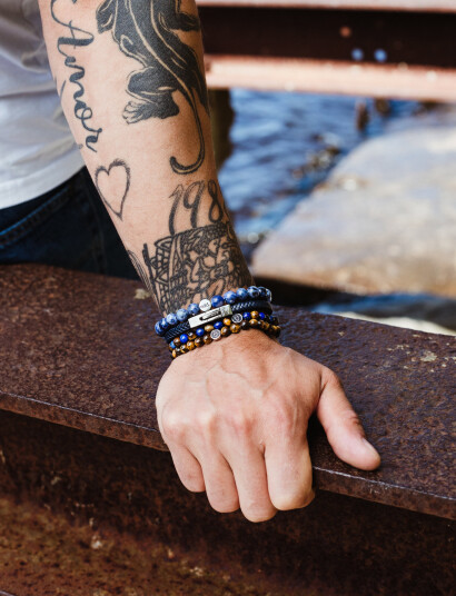 edd. Beads Bracelet 8Mm   Navy   5 cm