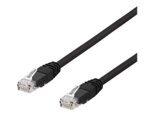 Deltaco Koblingskabel Cat 6a 0,5 m RJ-45 U/UTP Svart Deltaco Koblingskabel Cat 6a 0,5 m RJ-45 U/UTP Svart